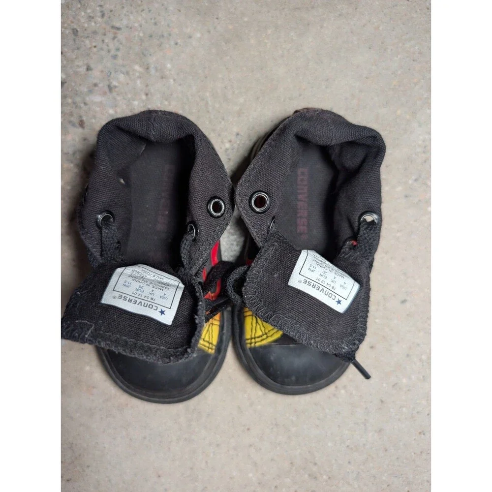 Converse Chuck Taylor All Star Hi Flames Fire Black Toddler Shoes Size 4T